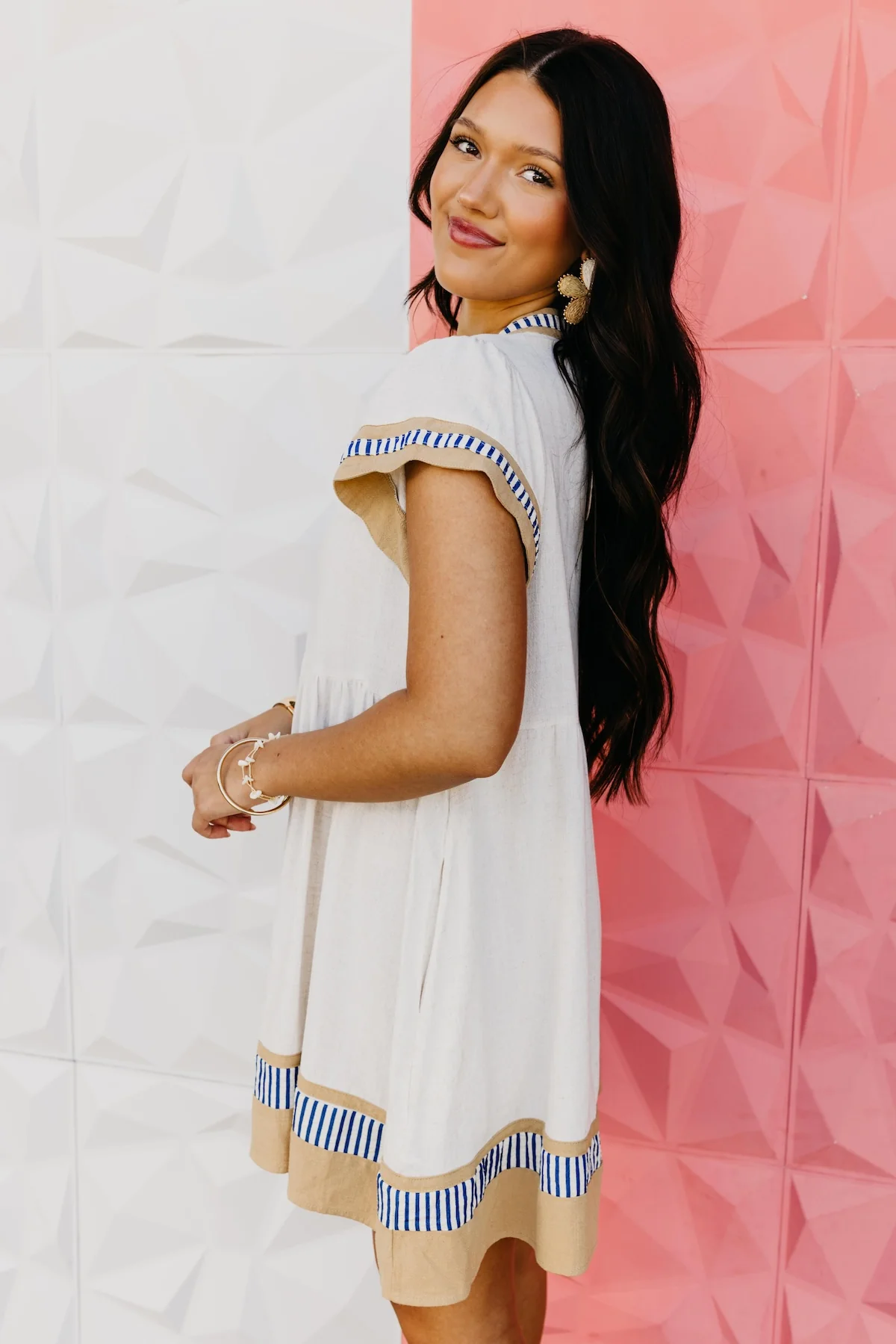 The Troy Flutter Sleeve Mini Dress - Image 10