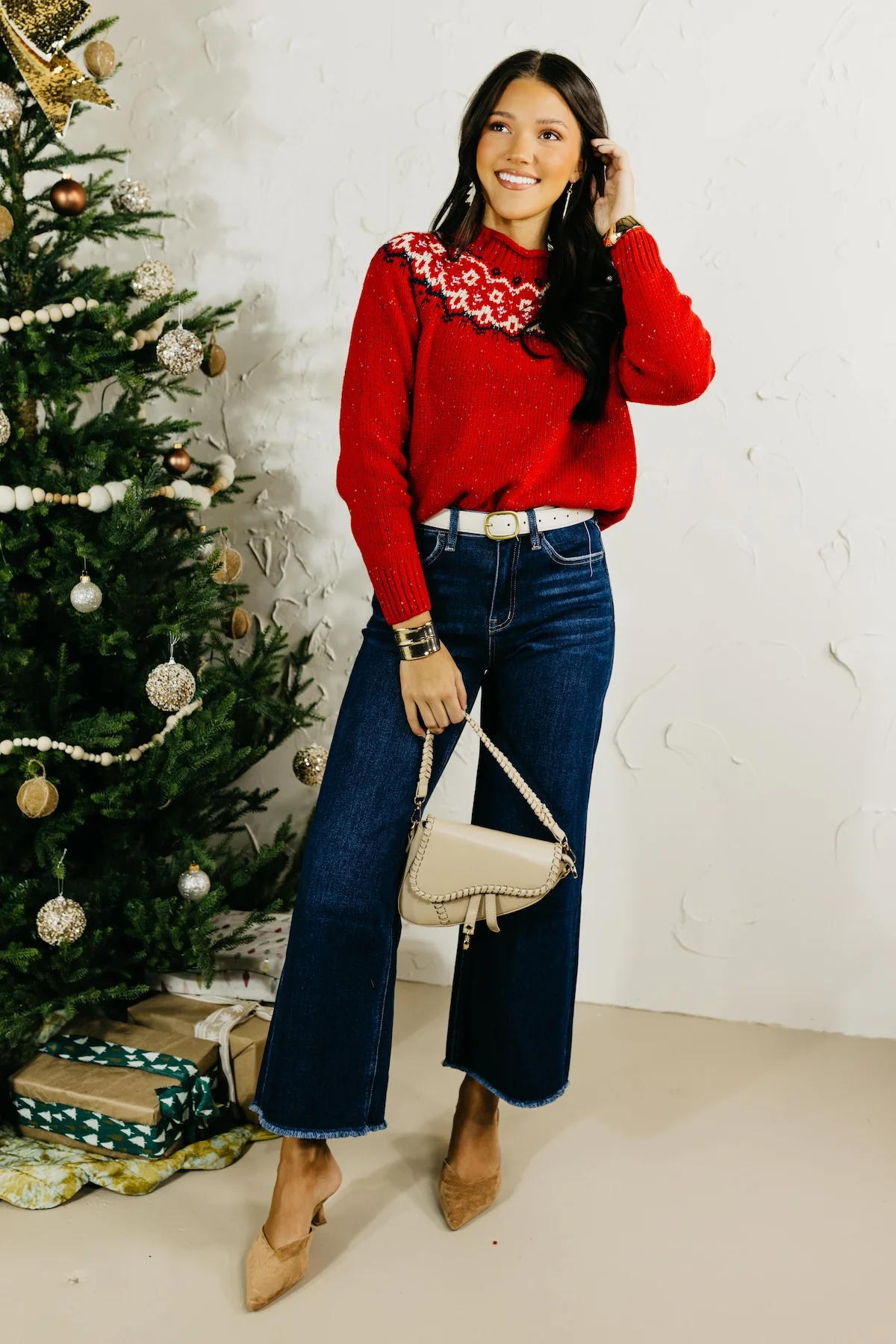 The Trudy Fair Isle Knit Lurex Sweater - Image 3
