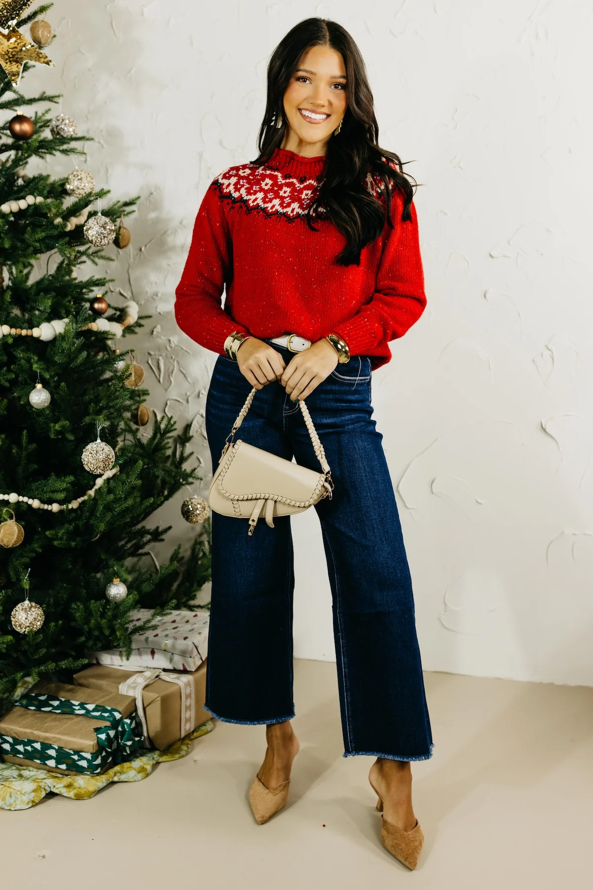 The Trudy Fair Isle Knit Lurex Sweater - Image 4