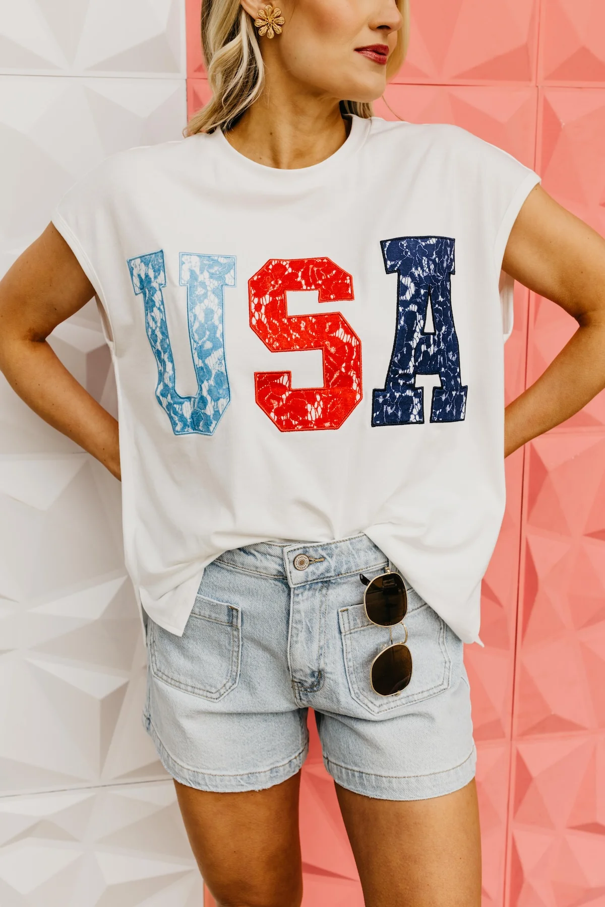 The USA Patch Sleeveless Raglan Tee - Image 3