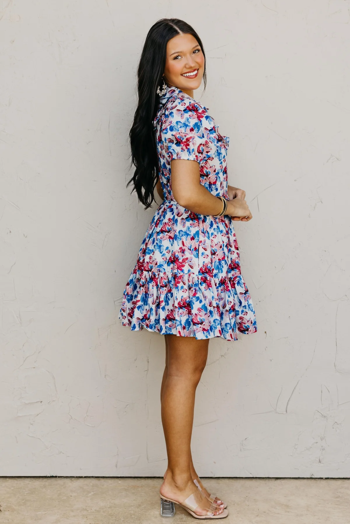 The Valentina Floral Tied Mini Dress - Image 10