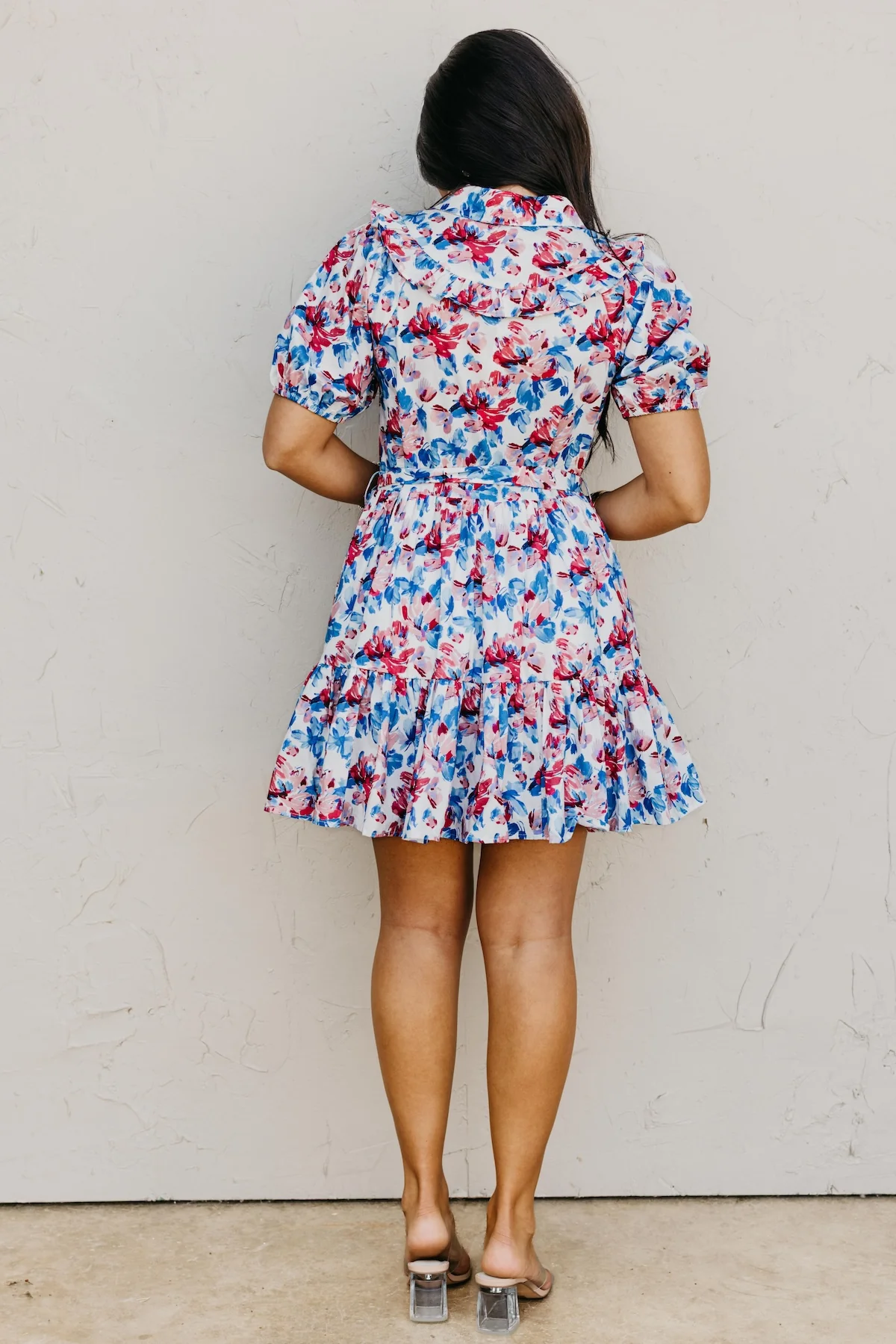 The Valentina Floral Tied Mini Dress - Image 11