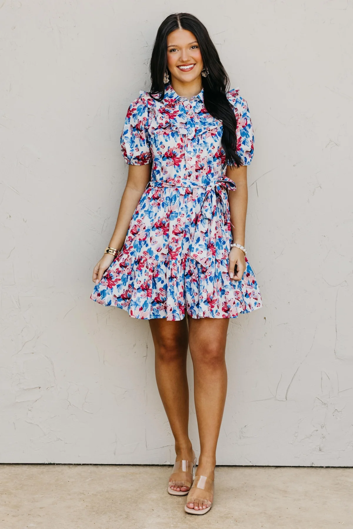 The Valentina Floral Tied Mini Dress - Image 2