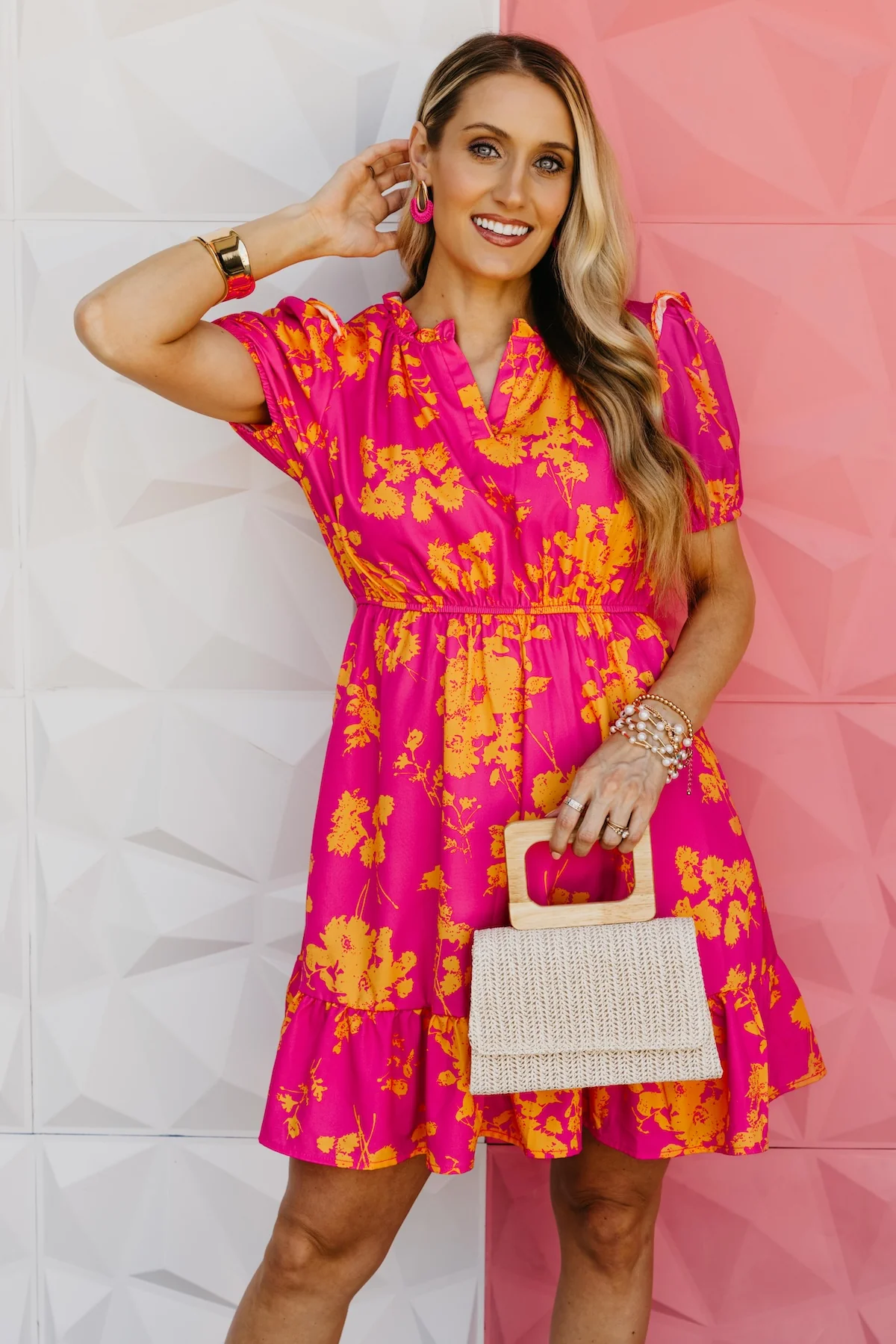 The Valeria Ruffle Neck Dress