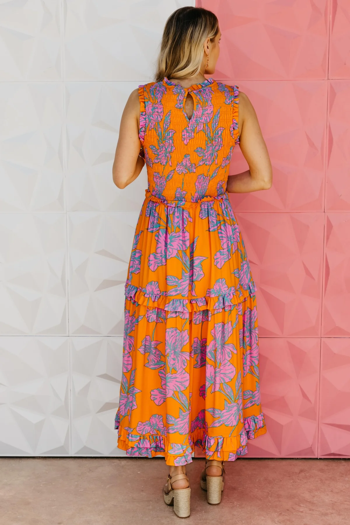 The Vera Smocked Midi Dress - Image 10