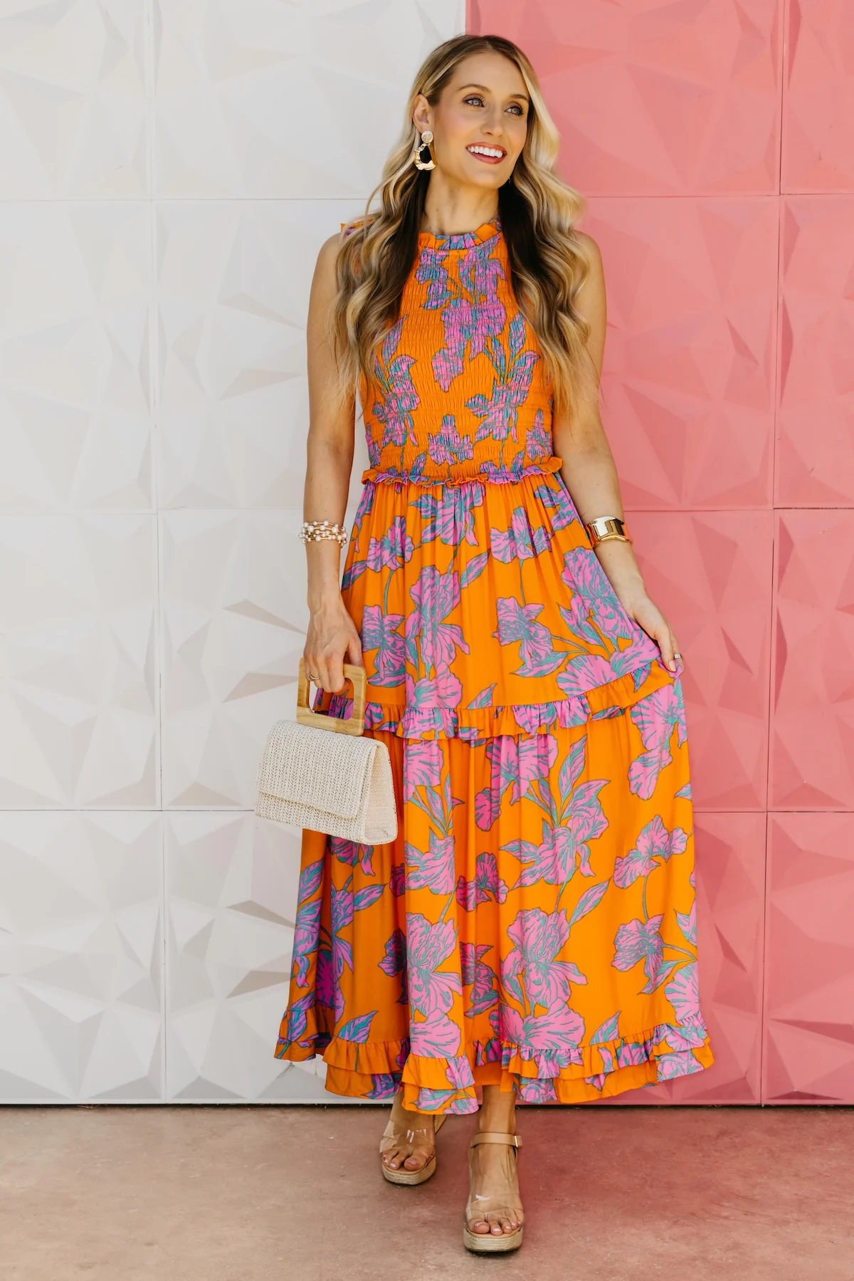 The Vera Smocked Midi Dress - Image 3