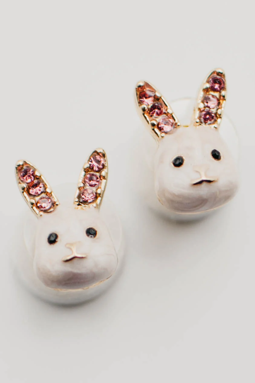 The Vincent Rhinestone Bunny Earring