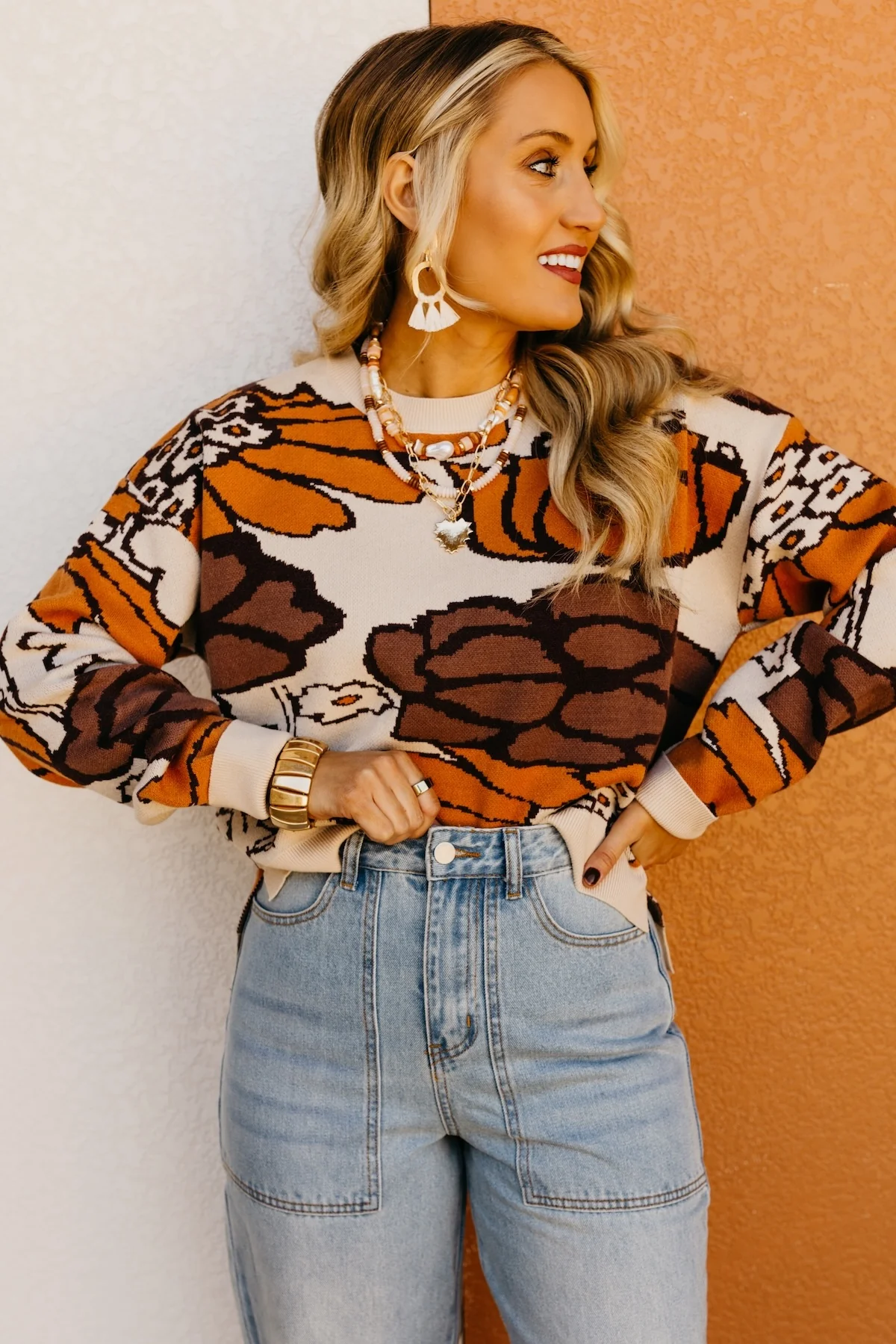 The Vivian Fall Floral Sweater - Image 8