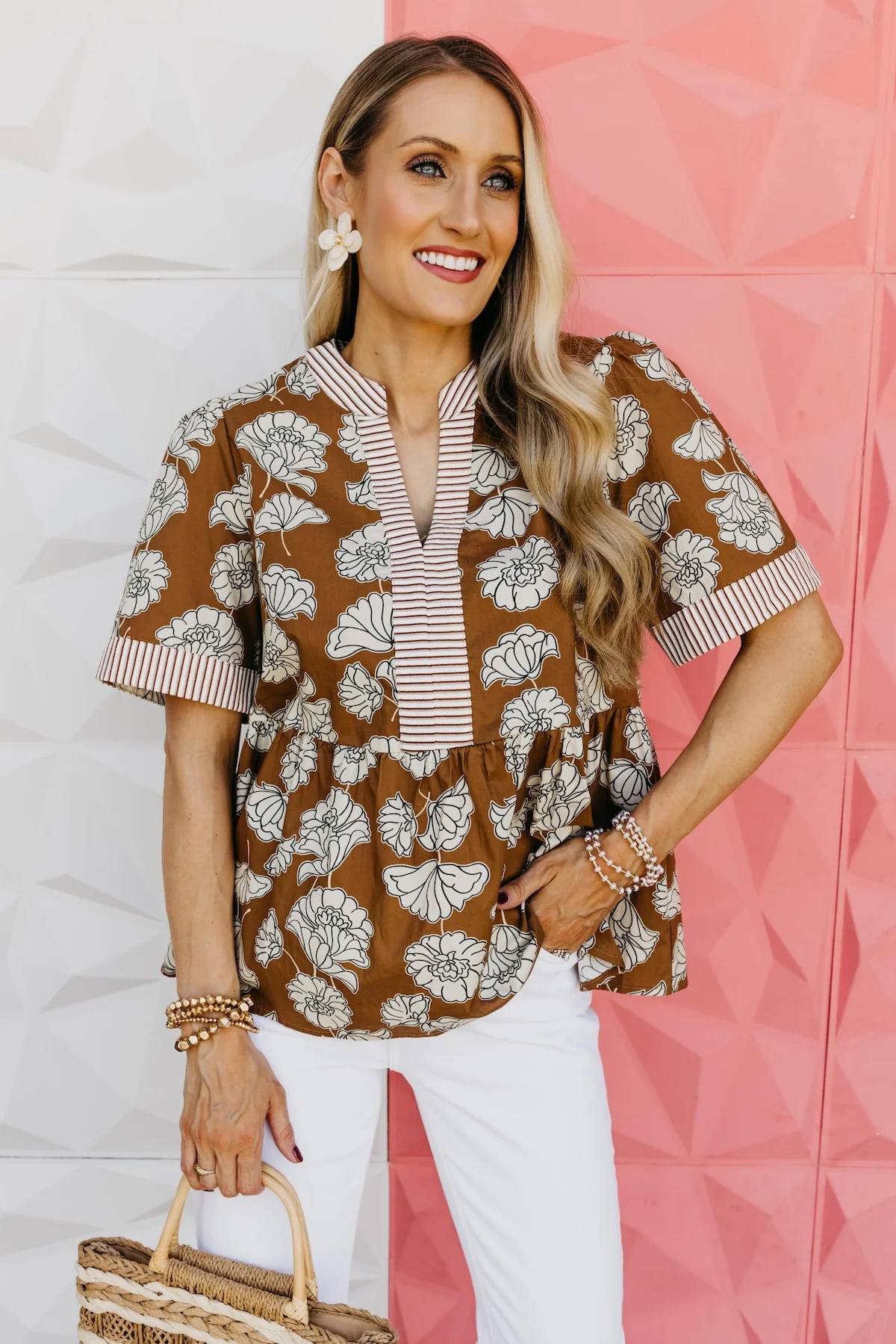 The Warren Floral Peplum Blouse - Image 5