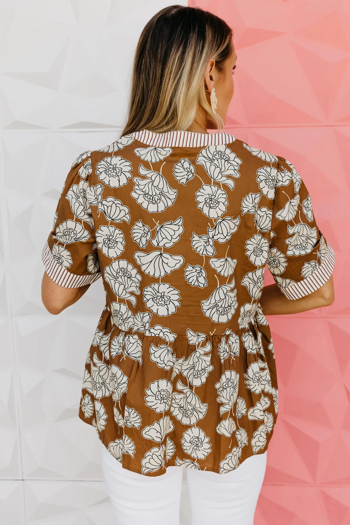 The Warren Floral Peplum Blouse - Image 8