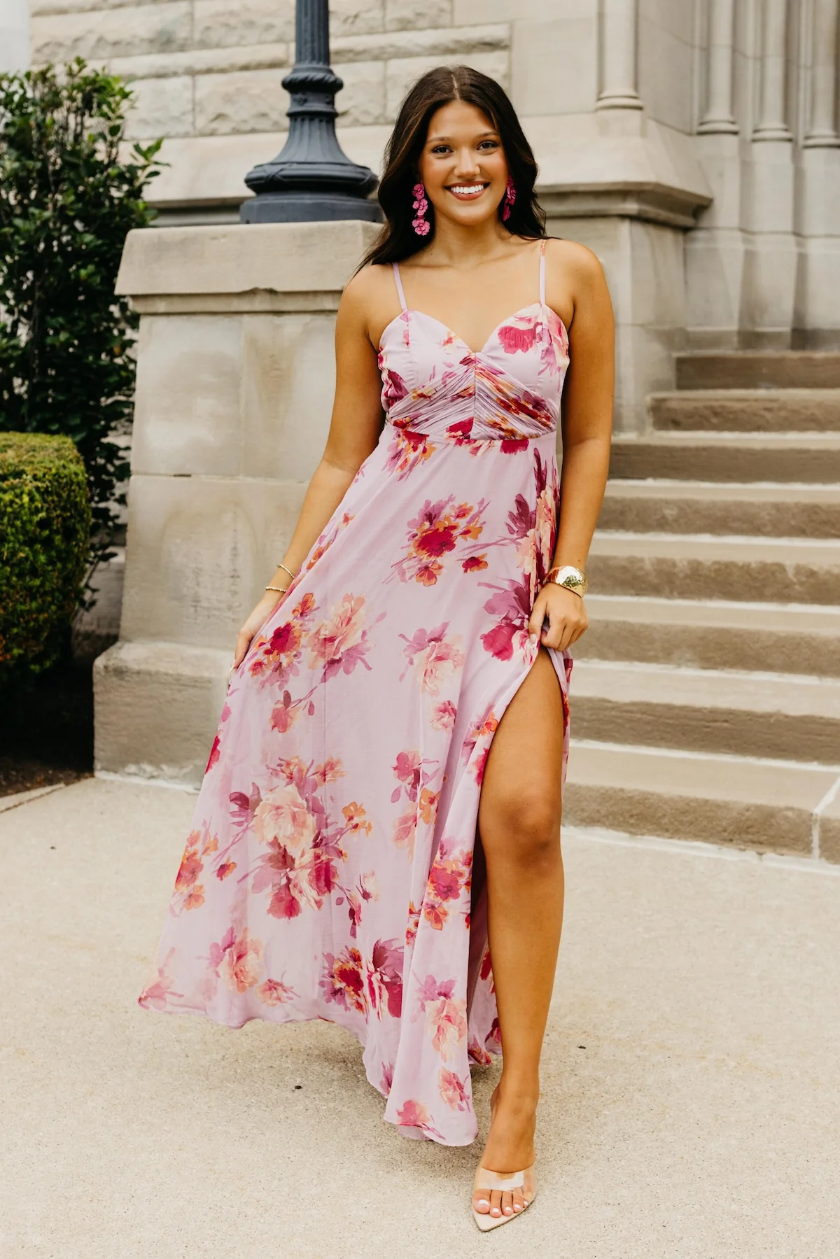The Winston Floral Slit Maxi Dress - Image 3