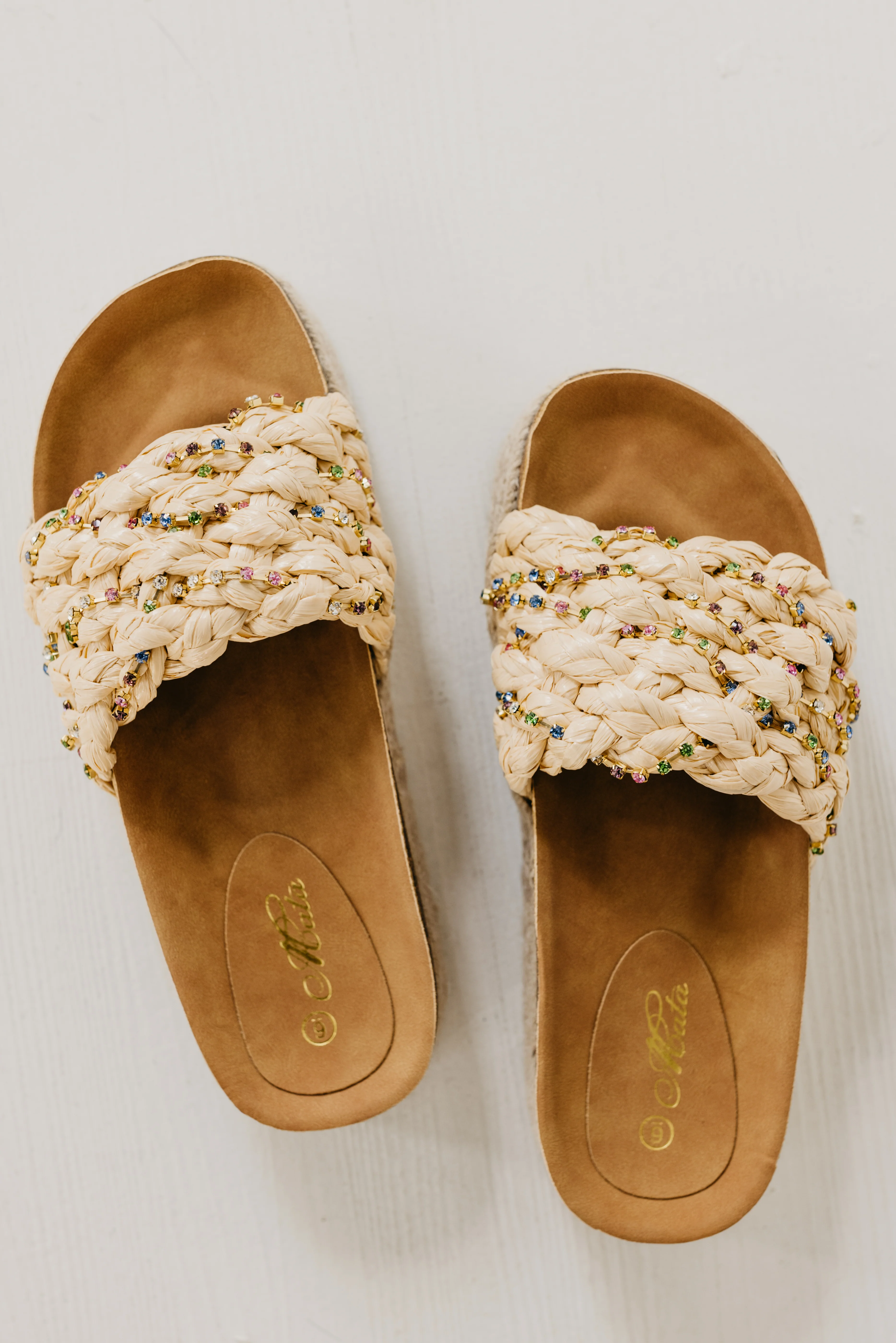 The Wires Gemstone Raffia Sandal - Image 2