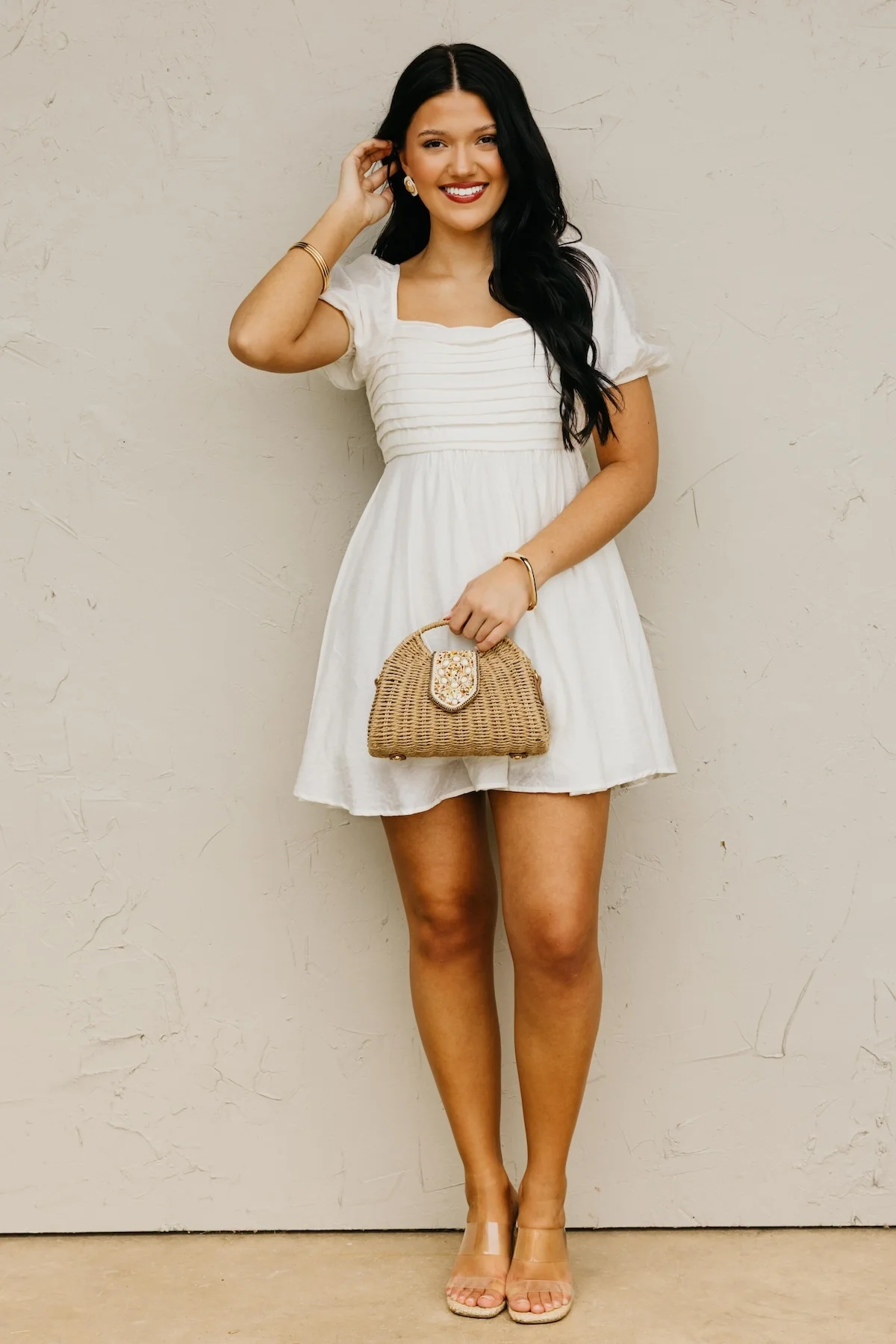 The Xander Pleated Bodice Mini Dress - Image 2