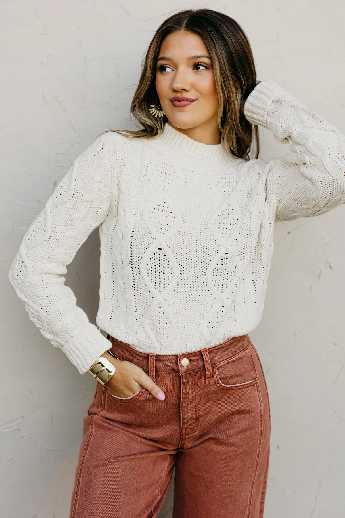The Zanna Cable Knit Sweater - Image 9