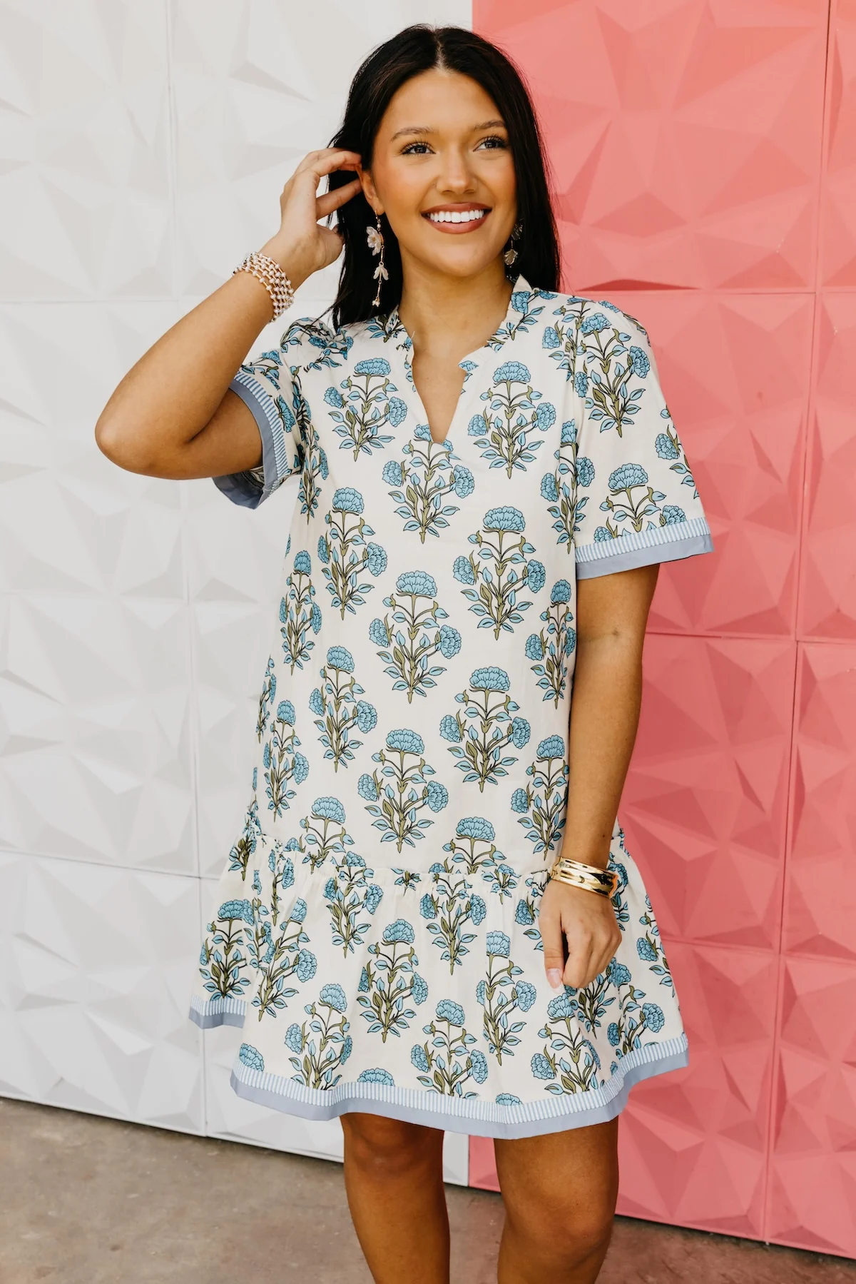 The Zayn Floral Woven Mini Dress - Image 7