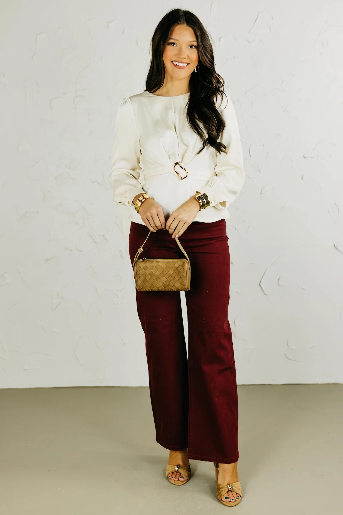 The Zoie Peplum Twist Blouse - Image 2