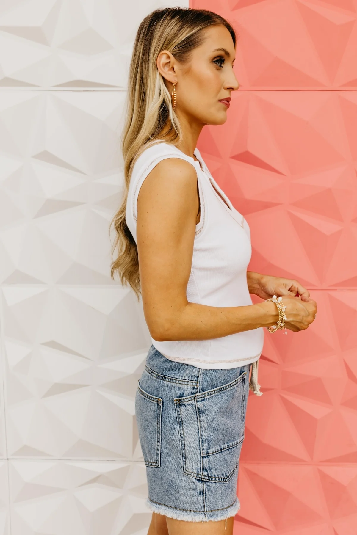 The Zuri U Neck Ribbed Tank Top - Image 9