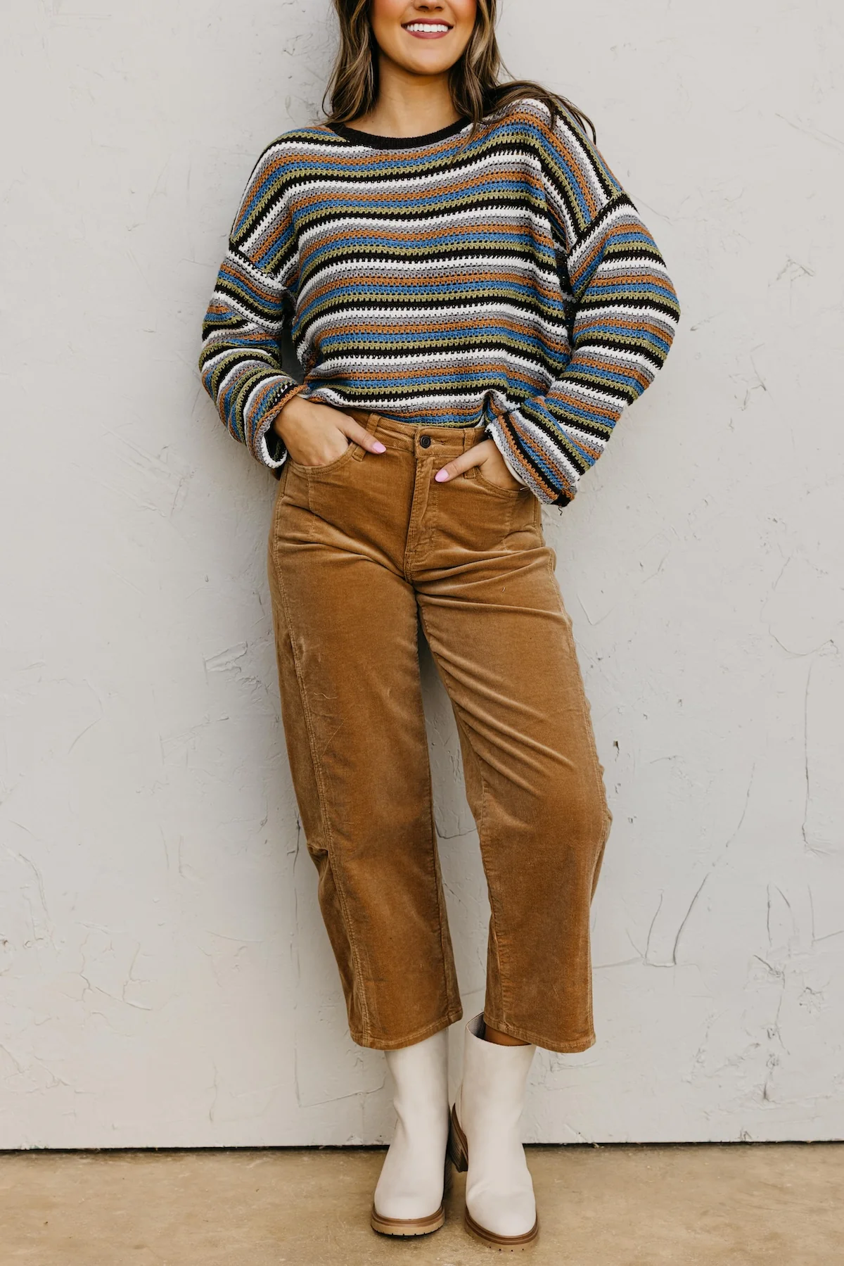Vervet Denim | High Rise Corduroy Barrel Denim - Image 4
