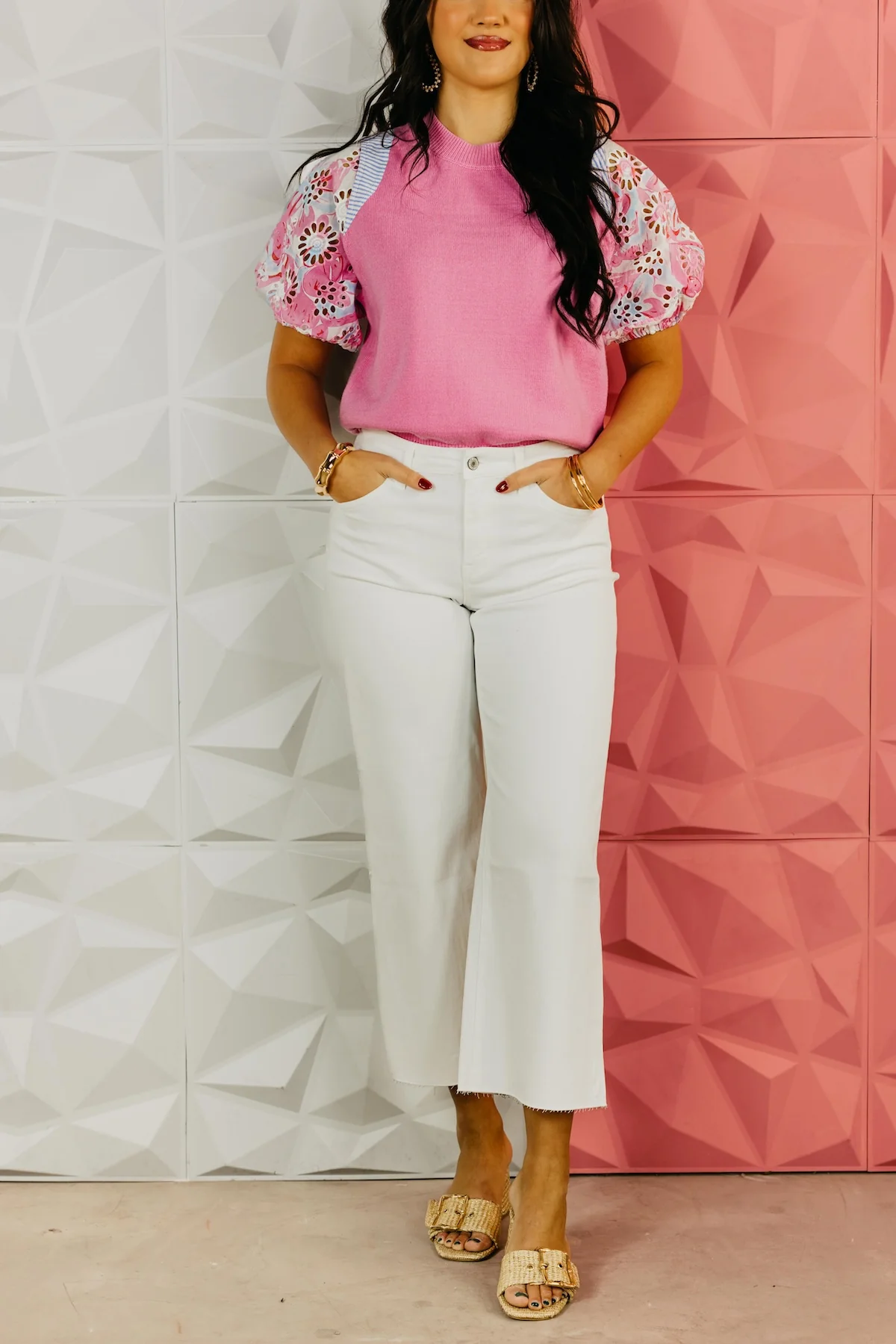 Vervet Denim | High Rise Crop Wide Leg Jeans - Image 2