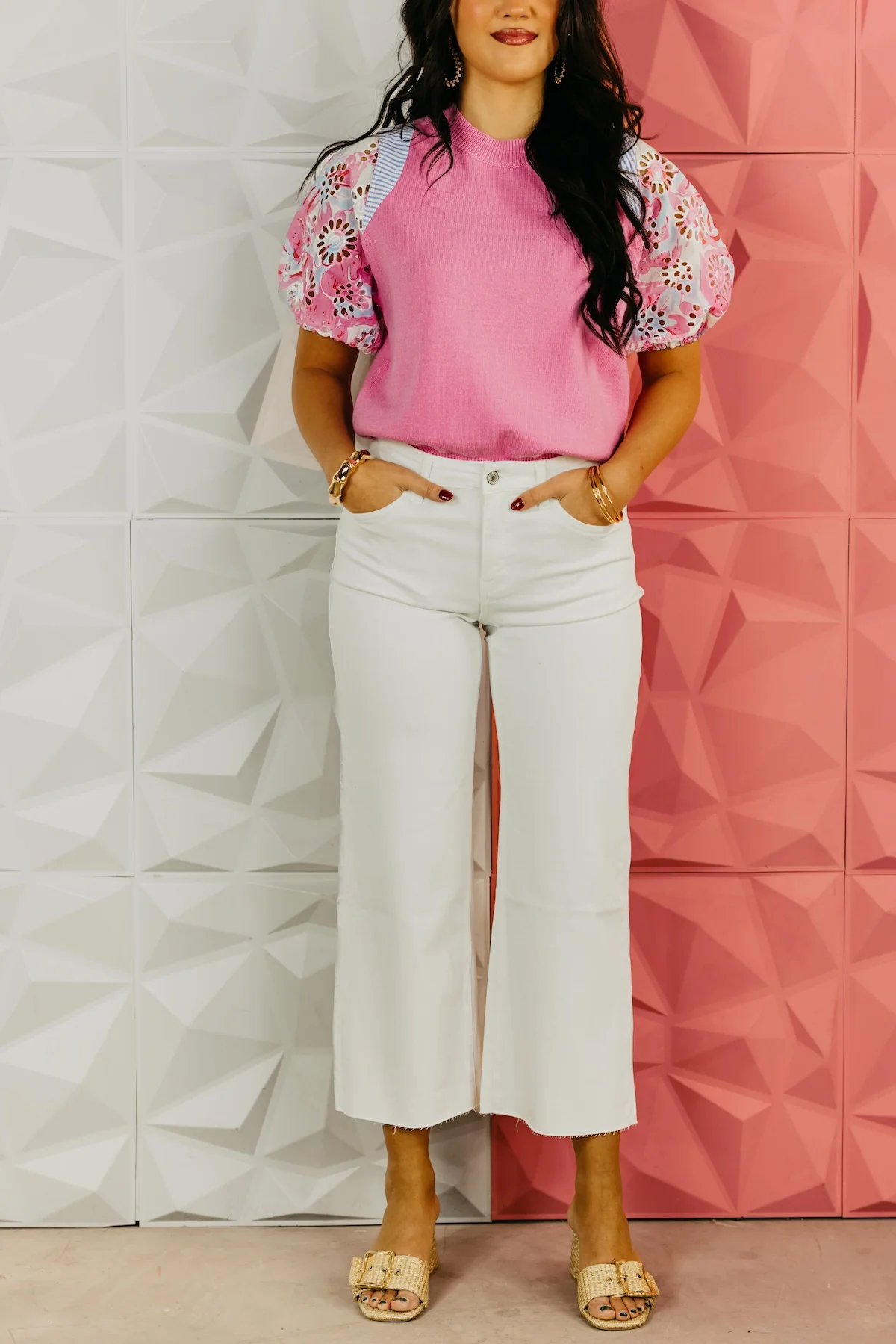 Vervet Denim | High Rise Crop Wide Leg Jeans - Image 3