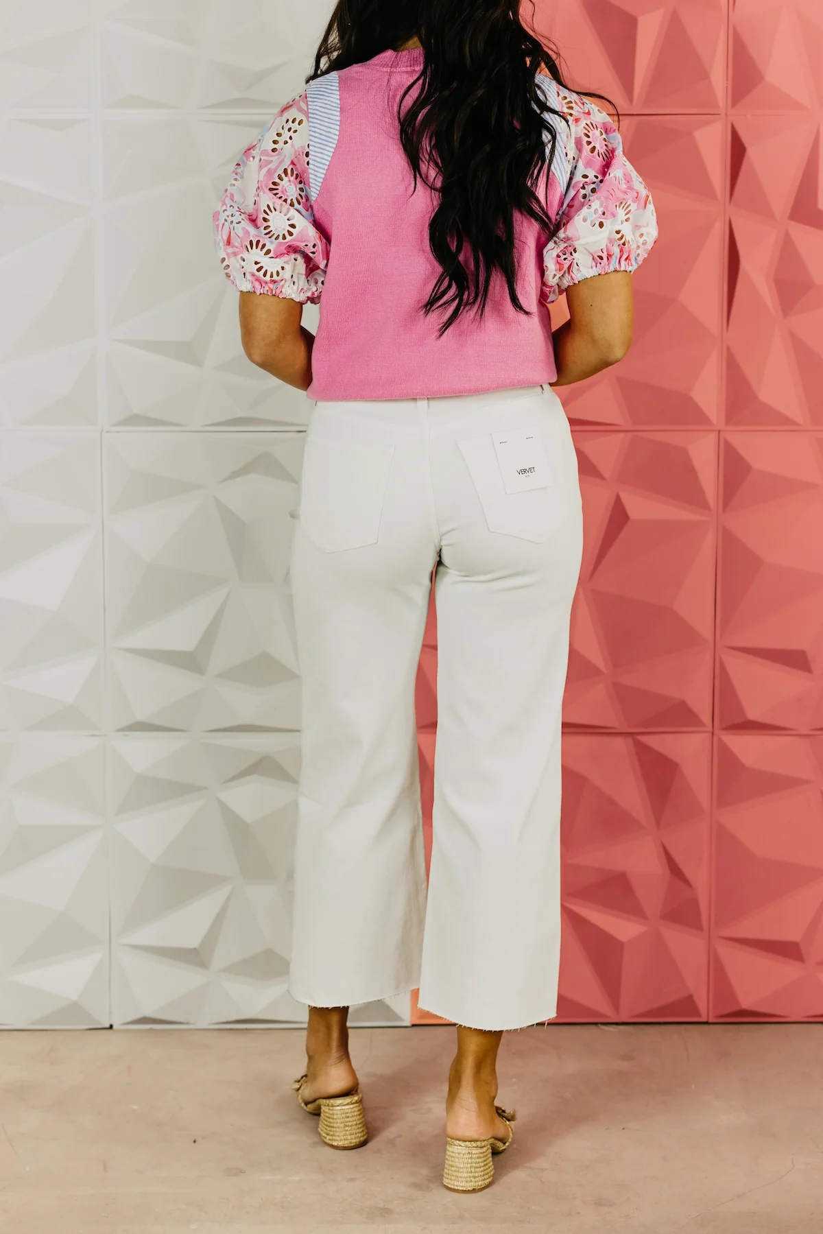 Vervet Denim | High Rise Crop Wide Leg Jeans - Image 5